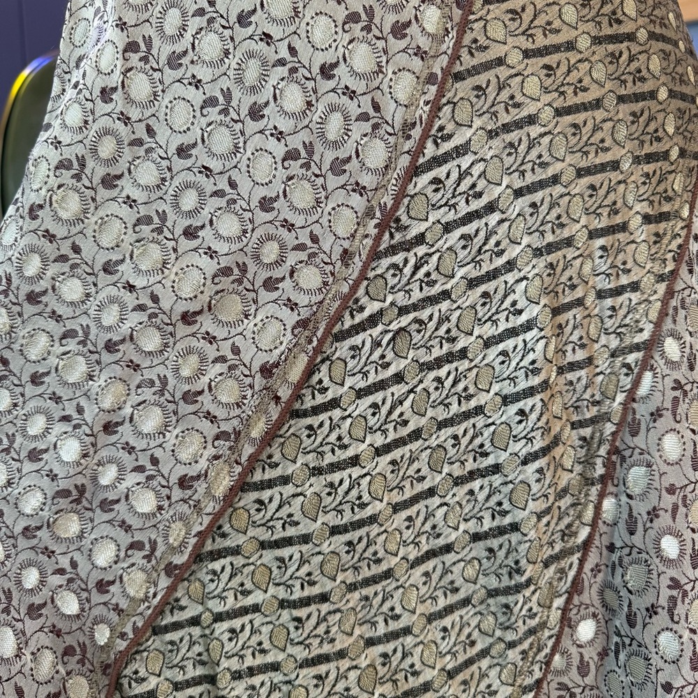 Anthropologie Burning Torch Recycled Vintage Indian Saris Patchwork Maxi Skirt - Picture 4 of 11